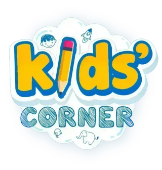 Kids Corner logo – an educational platform for children featuring AI-powered creative tools and fun learning activities